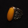 Amber finger ring